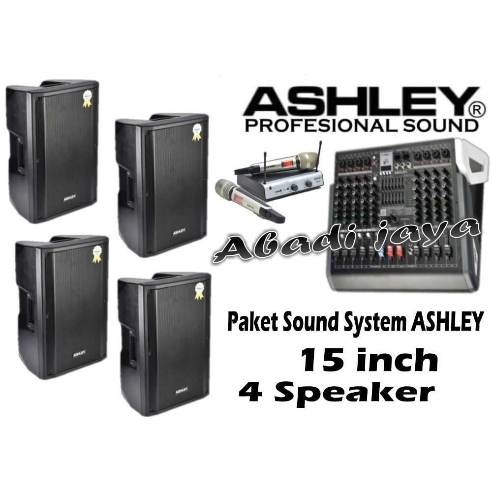 paket sound ashley ym400p 4 speaker 15 inch ashley audio 1000 original