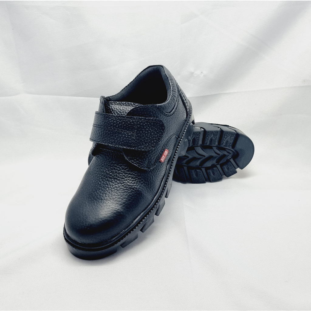 Sepatu Safety Model Perekat Velcro B335 Kulit Sapi Tahan Minyak dan Panas