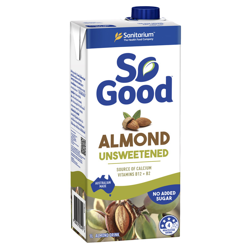 

Almond Milk Unsweetened So Good - 1 Ltr