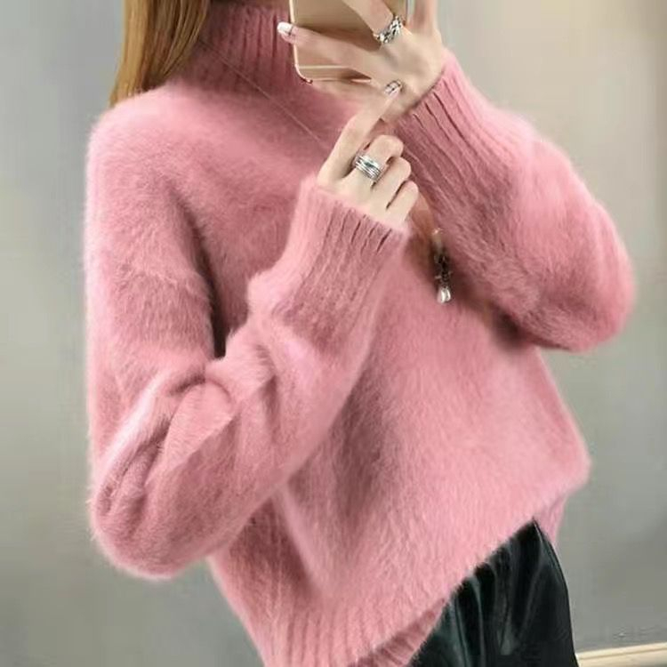 IMPORT WOMAN WINTER FURRY SWEATER TOP KOREAN STYLE BAJU ATASAN WANITA MUSIM DINGIN