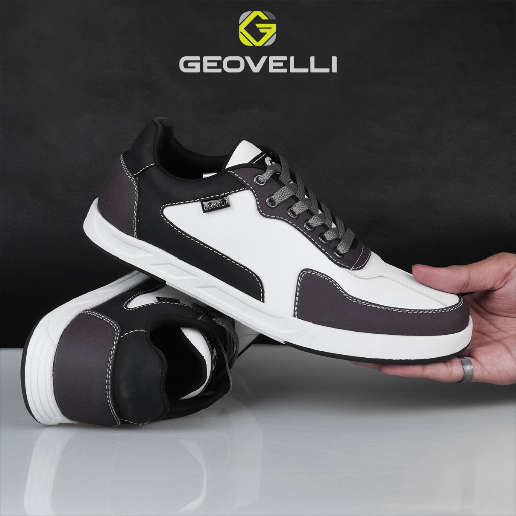 Sepatu Pria Geovelli G-3123 Putih Kombinasi Original Sepatu Kasual Sneakers Model Casual Santai Pria