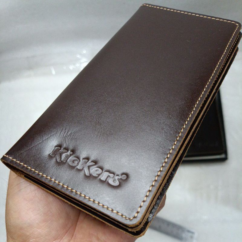 Dompet Kulit Pull Up Leather Pria Wanita Lipat 2 || Dompet Lipat Kulit Asli Corrected Top Grain