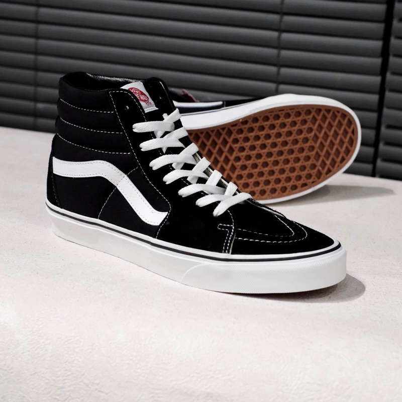 SEPATU VANS SK8-HI BLACK/WHITE CLASSIC (ORIGINAL)