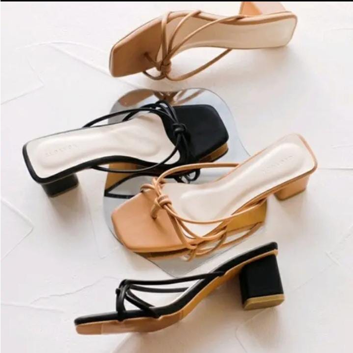 Sendal Heels Wanita Jepit Terbaru Kekinian / Sendal Cewek 2023 Sendal Heels 5cm Murah