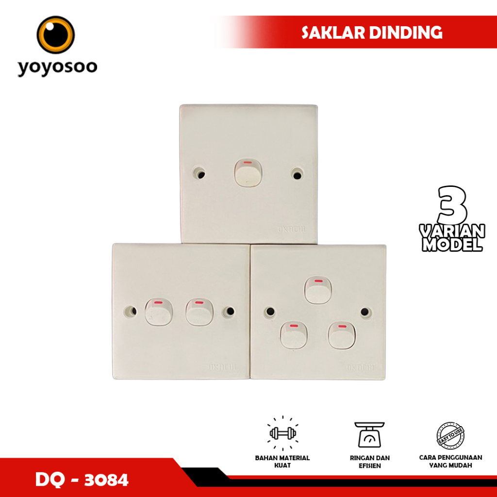 CUCI GUDANG SAKLAR DINDING MODEL CLIPSAL GRATIS 2 BAUT  CLASSIC SWITCH 1-3 G - YOYOSOO