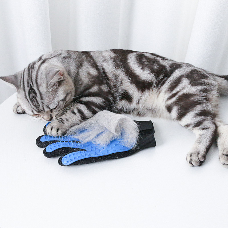 MMM Sisir Sarung Tangan Bulu Kucing Silicone Pet Glove Sisir Bulu Kucing Anjing Hewan Peliharaan Brush Grooming Press Sikat Pembersih Bulu Rontok Pet Brush Sisir Bulu Hewan