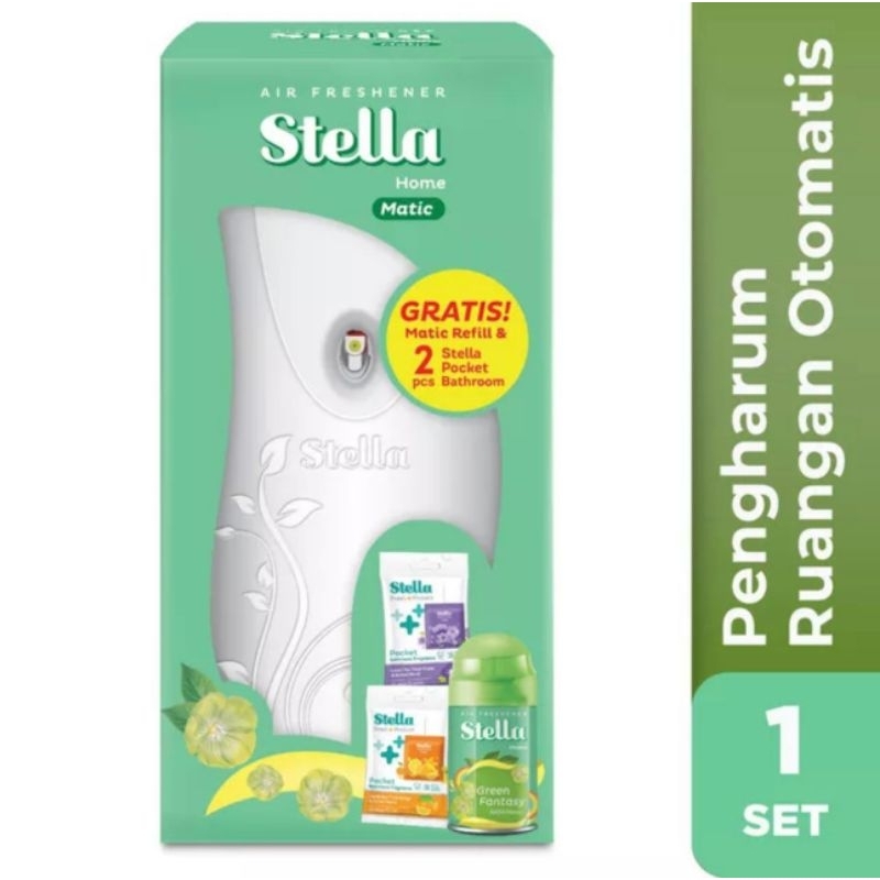 Stella Matic Box Set-Pengharum Ruangan Otomatis Free 2 pocket bathroom limited stock