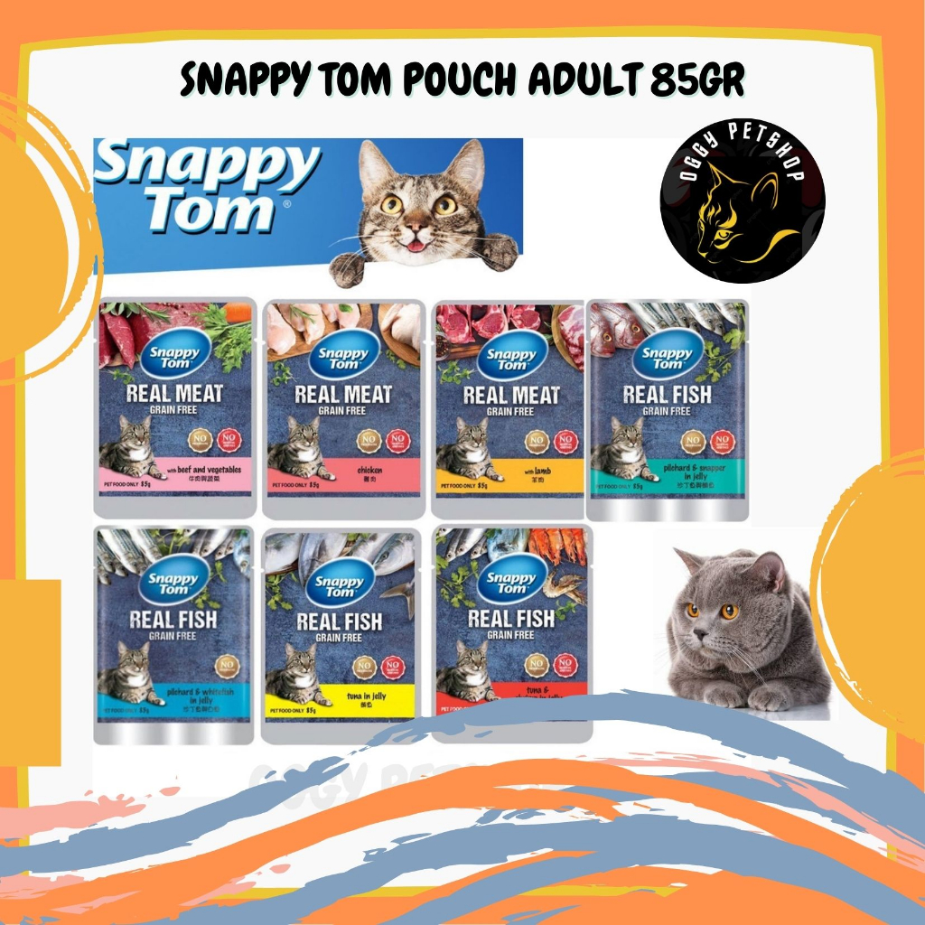 SNAPPY TOM POUCH 85GR MAKANAN BASAH POUCH 85 GR