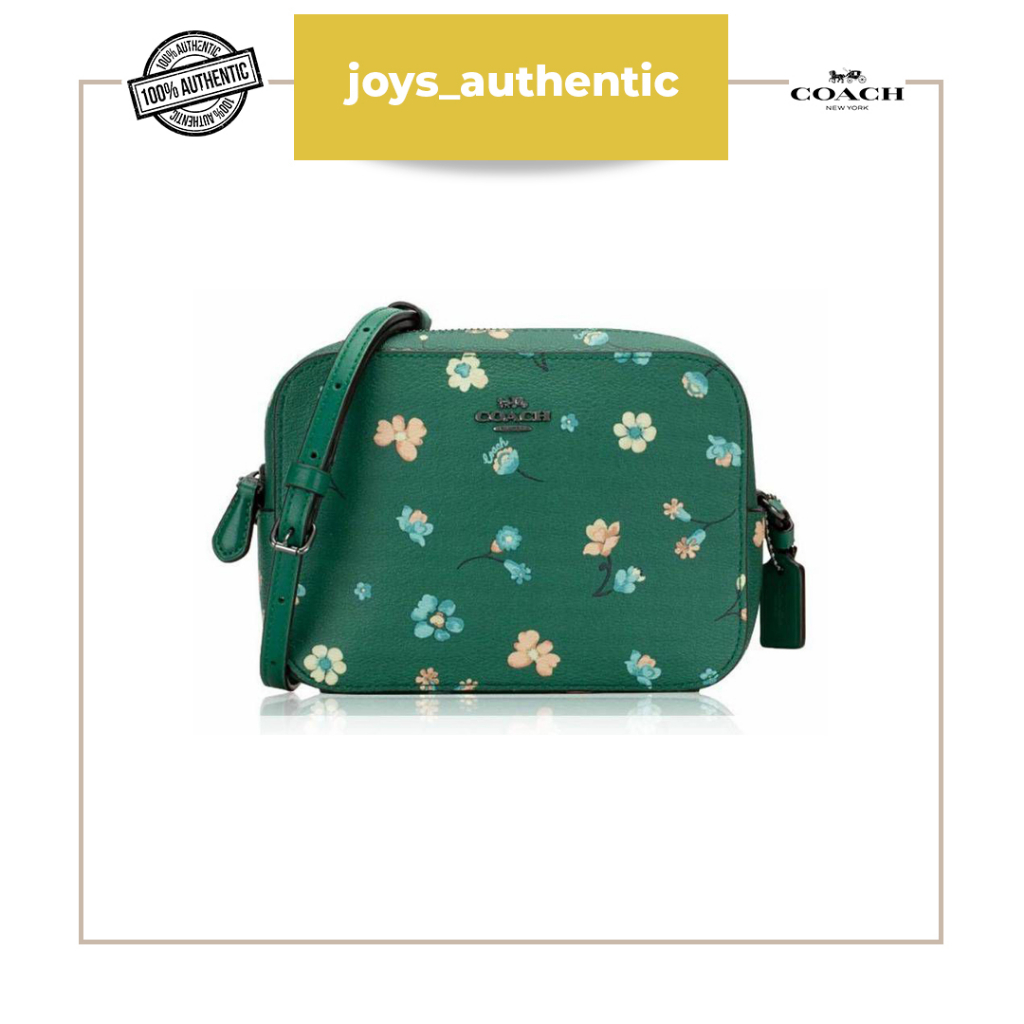 Tas Wanita Coach Mystical Floral Print Mini Camera Bag Hijau Green Multi Woman Bag Authentic Origina