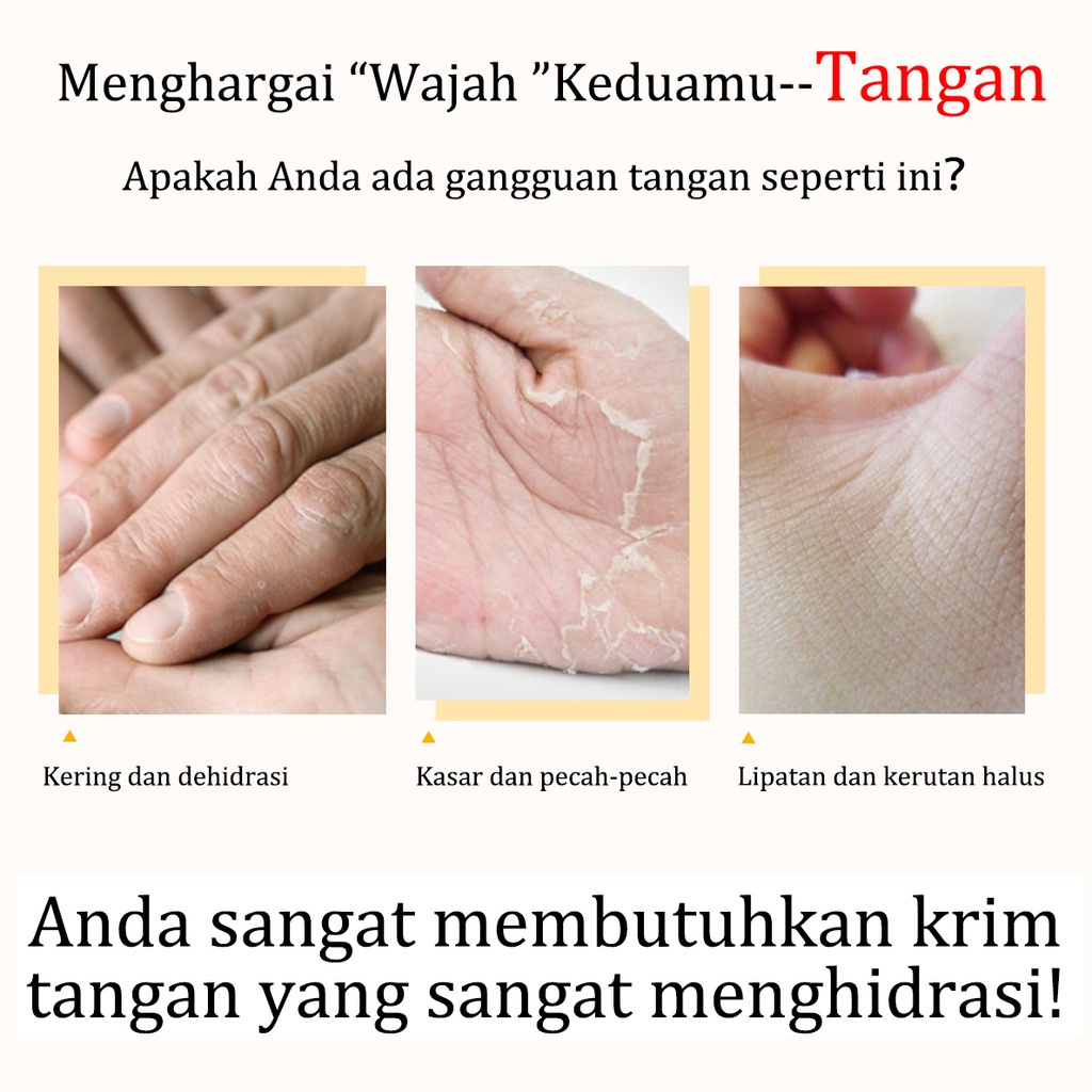 Krim tangan Hand cream 30g Menyegarkan dan menutrisi di musim panas, produk ini memperbaiki kekeringan dan kekasaran dengan hidrasi dan pelumasan yang tahan lama tanpa rasa berminyak