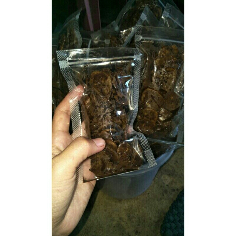 kripik pisang coklat lumer