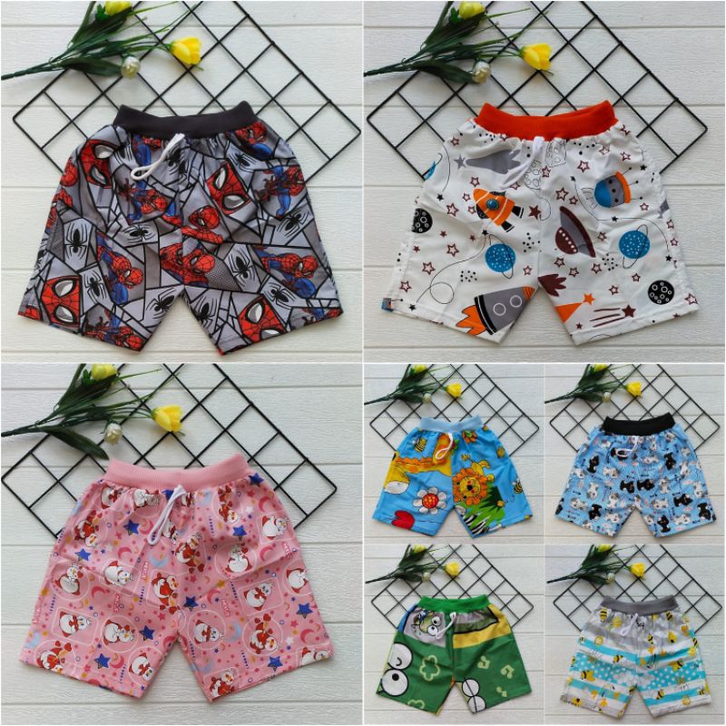 Celana pendek anak motif CCTRA