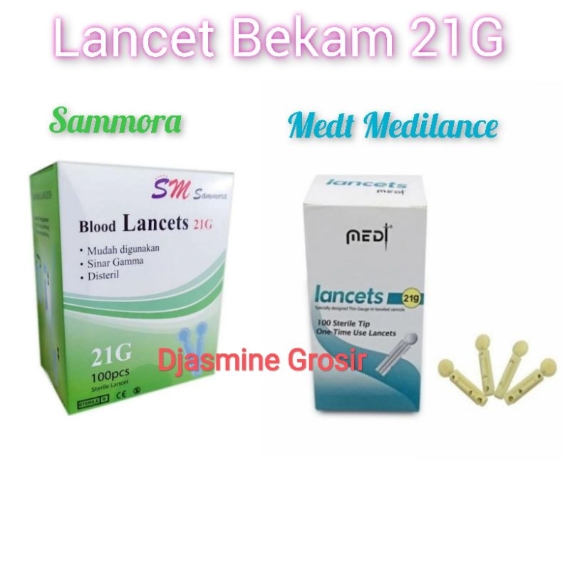 Jarum Lancet Medilance 21g/ Bekam Sammora 21 G/ Samora 21G / MedT 21G
