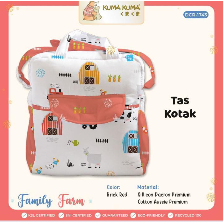 Tas Kotak Kuma-Kuma 32*30cm