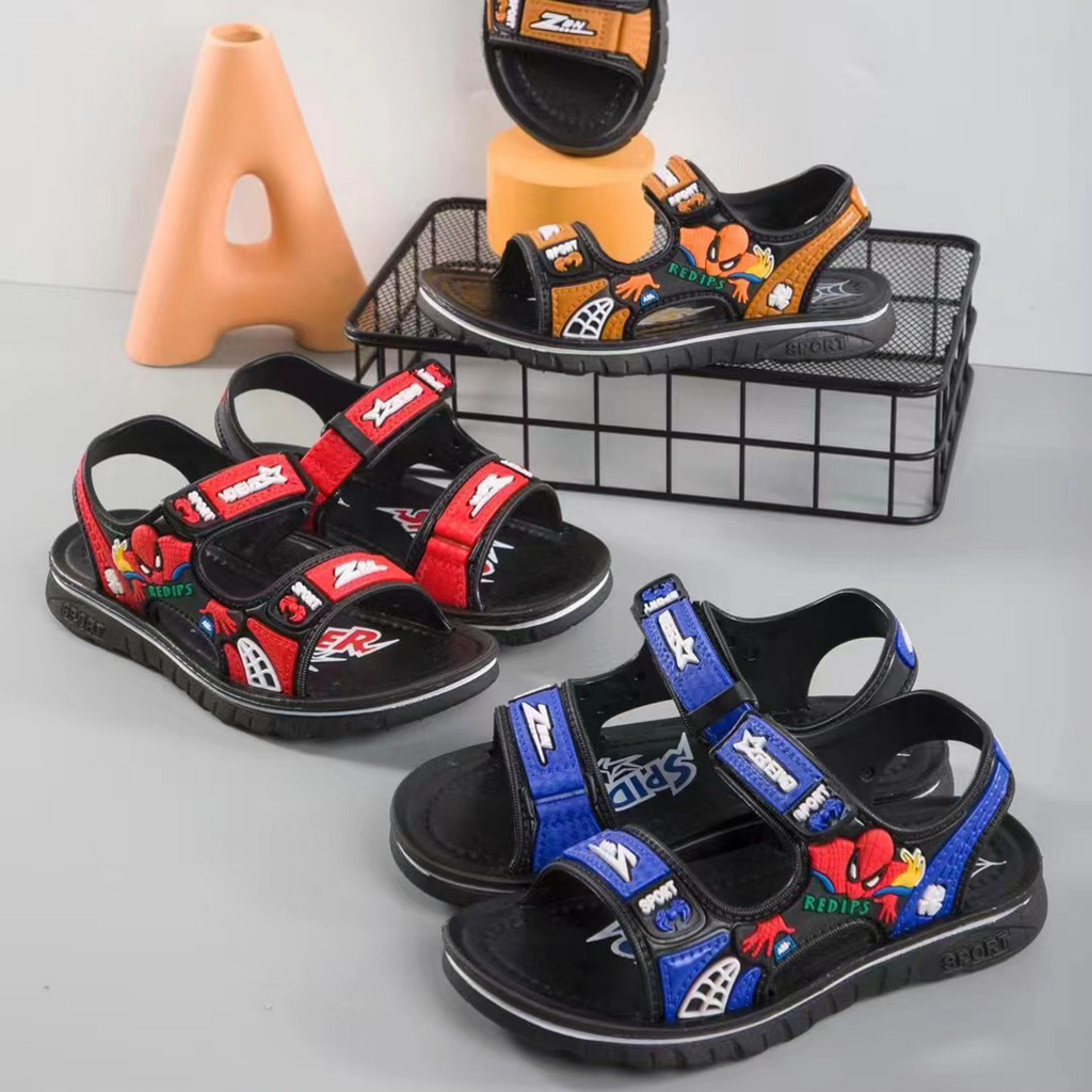 PROMO 10.10 PUNCAK OkayBaby B296 SANDAL GUNUNG SPIDERMAN ANAK LAKI2 IMPORT SNEAKERS PREMIUM