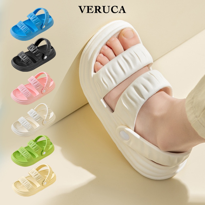 Veruca Official Sandal wanita kekinian korea Sendal slop wanita karet empuk EVA terbaru 2022 Sandal