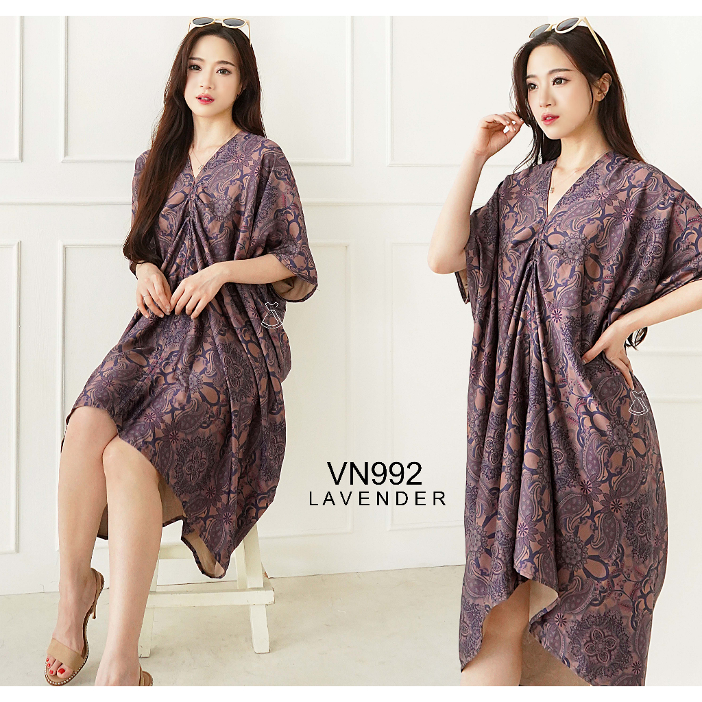 VN992 - DRESS BATIK KAFTAN BATIK KANTOR WANITA KAFTAN MURAH LEBARAN HARI RAYA