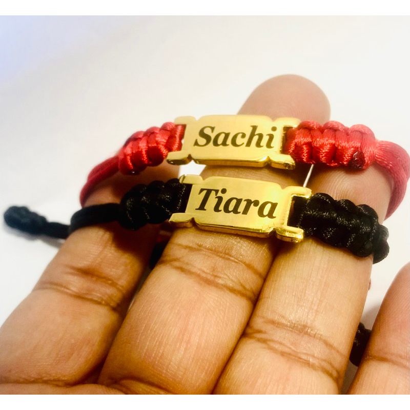 gelang nama titanium anti luntur pesan sesuai keinginan mu