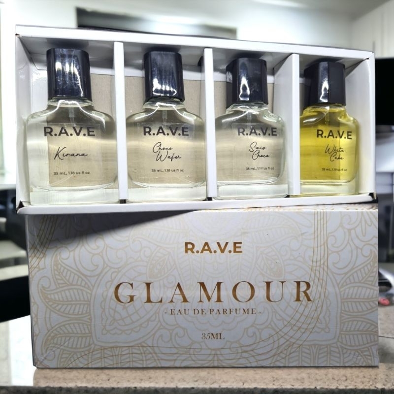 Parfum RAVE Glamour Paket Istimewa isi 4 pcs