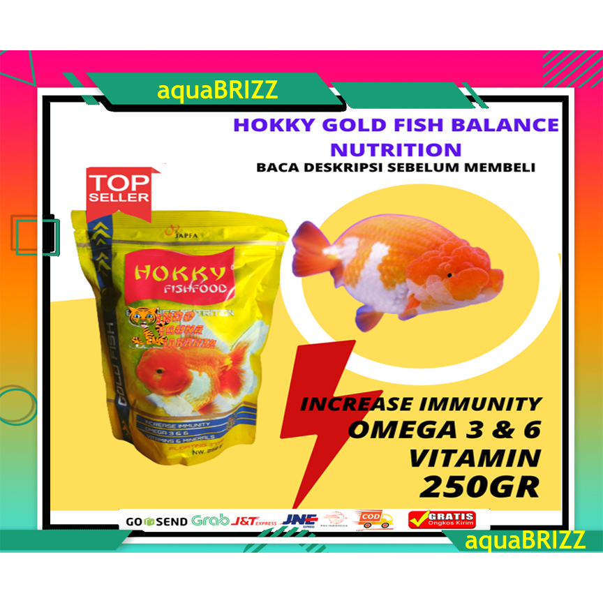 HOKKY FISHFOOD GOLDFISH 250GRAM 250 GRAM pakan makanan pelet ikan hias koki koi floating