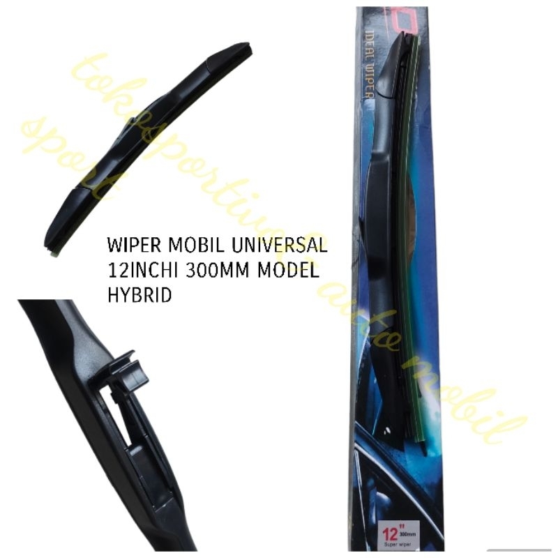 WIPER MOBIL MODEL HYBRID BLADE 12INCHI 300MM UNIVERSAL MOBIL