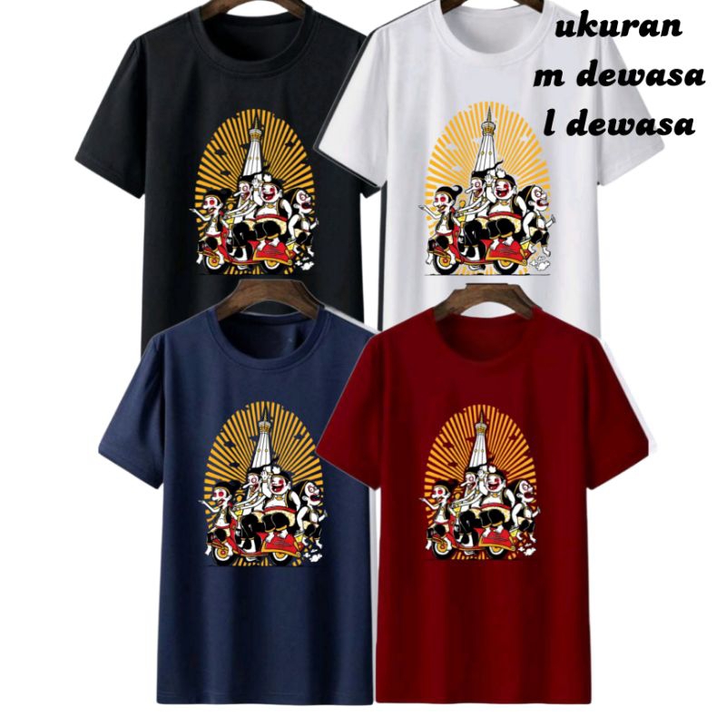 jojo clothing baju kaos distro cowok gambar wayang Betawi tersedia ukuran anak/remaja/dewasa