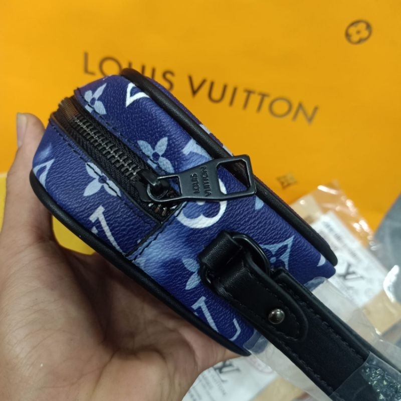 Handbag Lv Pochette Volga Monogram Navy Clutch Tas Tangan Import