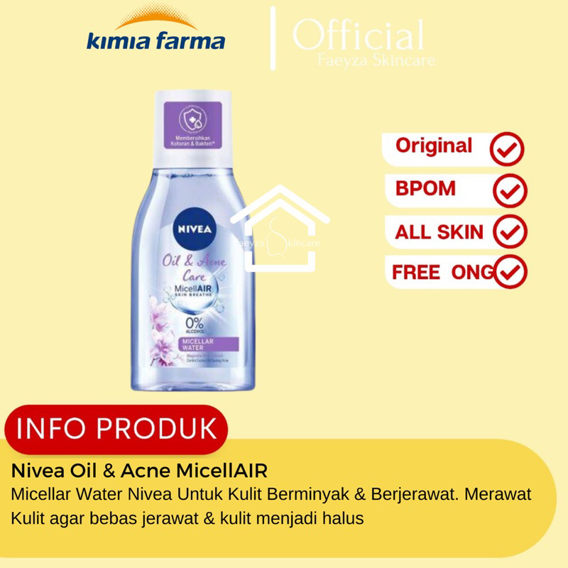 NIVEA Oil &amp; Acne Care MicellAIR | Pembersih Wajah Nivea | Micellar water nivea oil &amp; acne