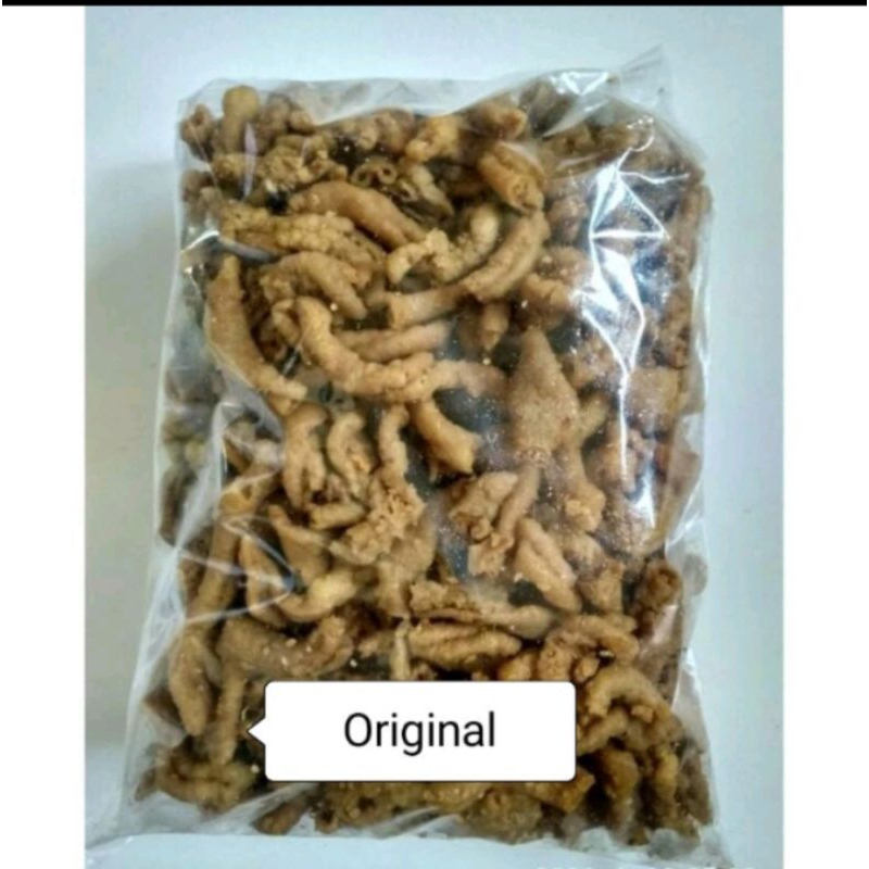 

usus ayam crispy pedas 55gram daun jeruk/usus ayam krispi original/kripik/krupuk/enak/gurih/cemilan viral/lauk