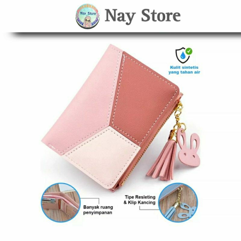 DOMPET LIPAT GRADASI 3 WARNA | DOMPET WANITA | DOMPET CEWEK