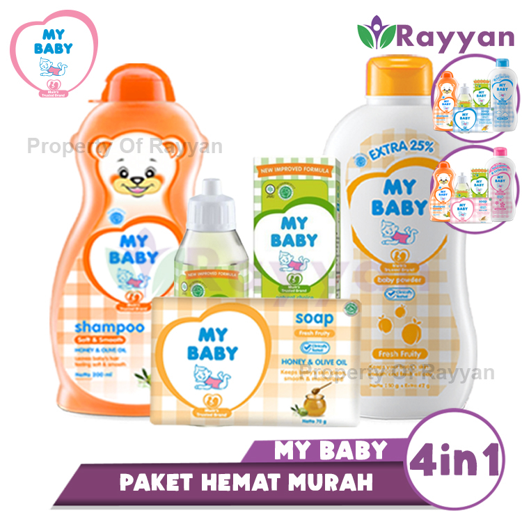 [MP]Paket My Baby 4 Pcs|My Baby Bundling|Mb-A|Paket Mandi Baby|Paket Hemat|Perlengkapan Bayi|Paket Hemat My Baby|Paket My Baby-A