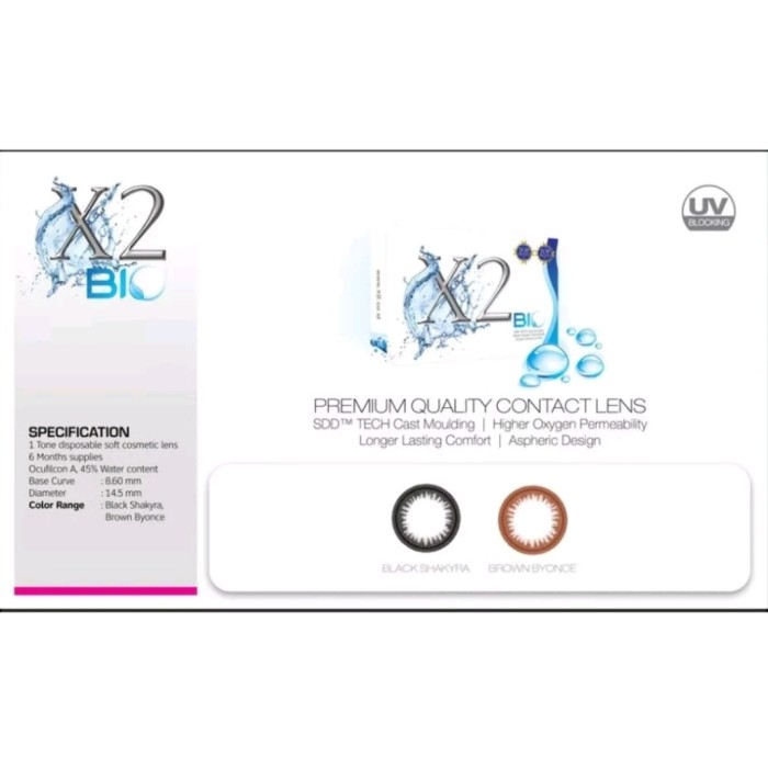 SOFTLENS X2 BIO MINUS BLACK SHAKYRA &amp; BROWN BYONCE