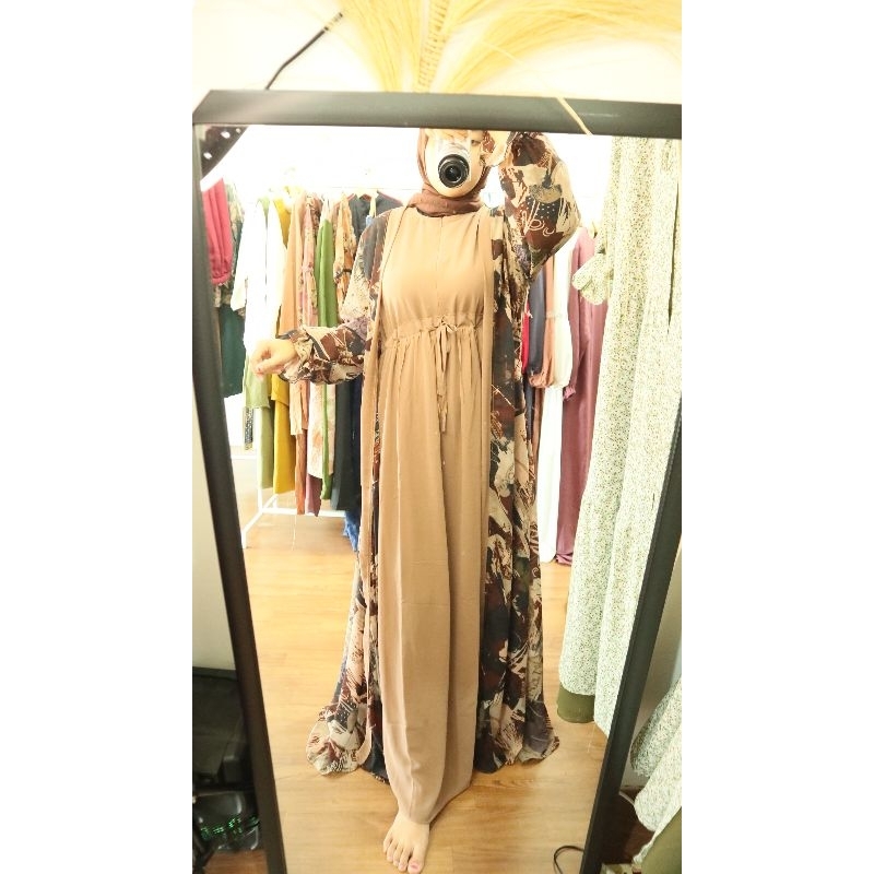 gamis ceruty babydoll outer lepas