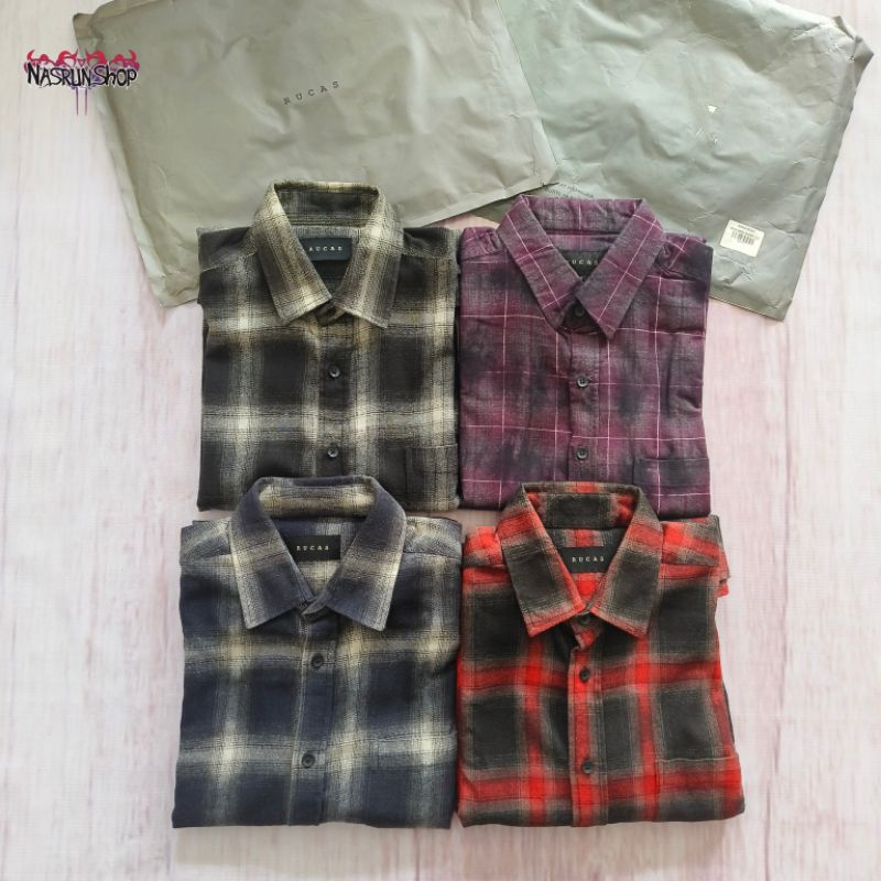 kemeja rucas flanel season 6 7 8 suprises ruby sapphire onyx black pearl gradient oxford limited edi