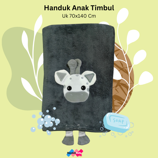 Handuk Mandi Anak / Bayi Timbul Lembut Microfiber Serap Air 70x140 cm Daya Serap Tinggi Besar