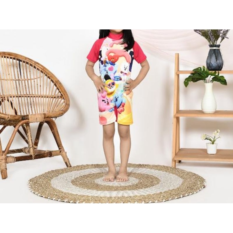 baju renang bts21 anak perempuan