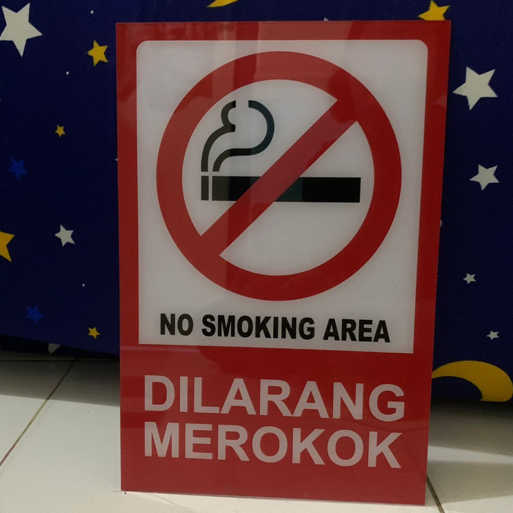 

HenJO Sign Akrilik Dilarang Merokok/No Smoking Area