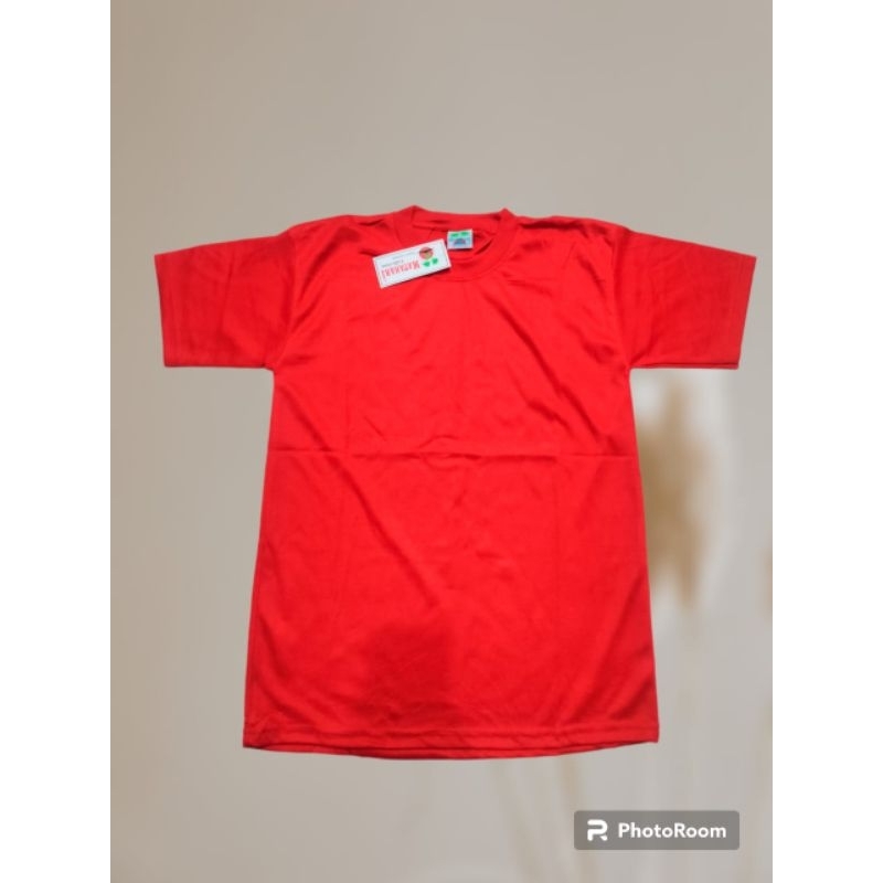 Kaos polos pendek merah dewasa