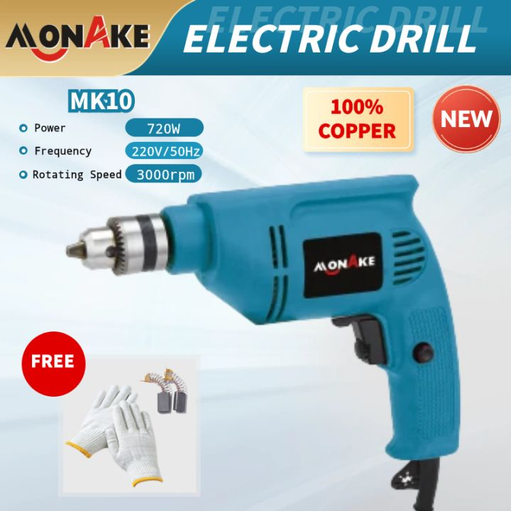 Paket Mesin gerinda Tangan/ Angle Grinder 4 Inch Dan Bor 10MM Variable Speed Bolak Balik Termurah Spt Makita