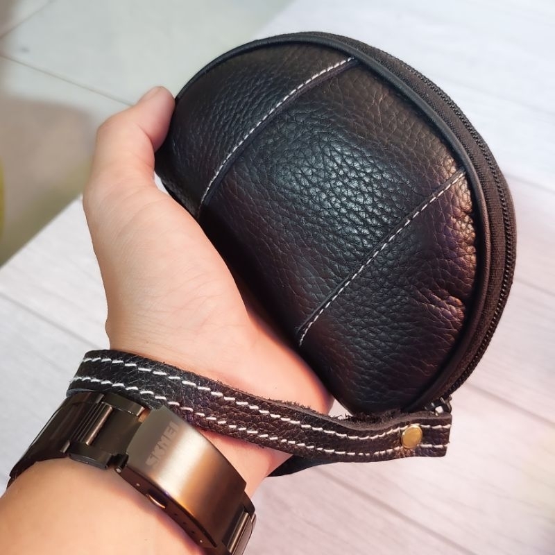 Dompet receh uang belanja kulit asli