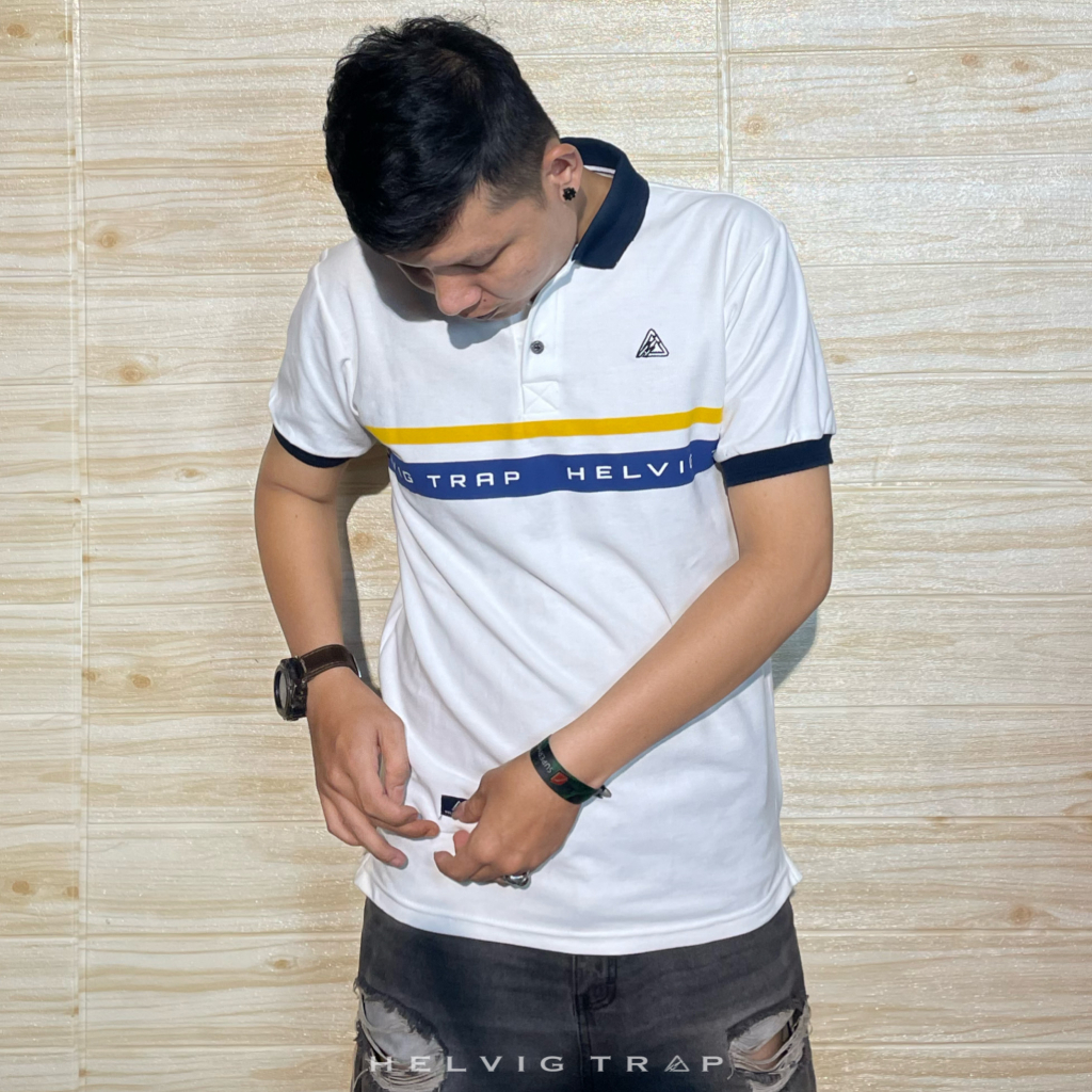 Skdnv Polo Shirt Pola Warna Premium Kaos kerah Polo Pria Lengan Pendek motif Garis garis Salur series