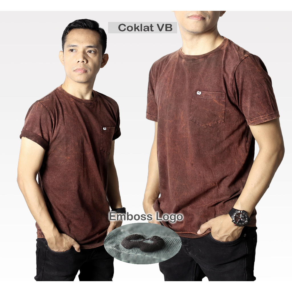 [ PABRIK ] Baju kaos oblong polos saku / kantong / pocket oneck katun lengan pendek premium pria / unisex TB5