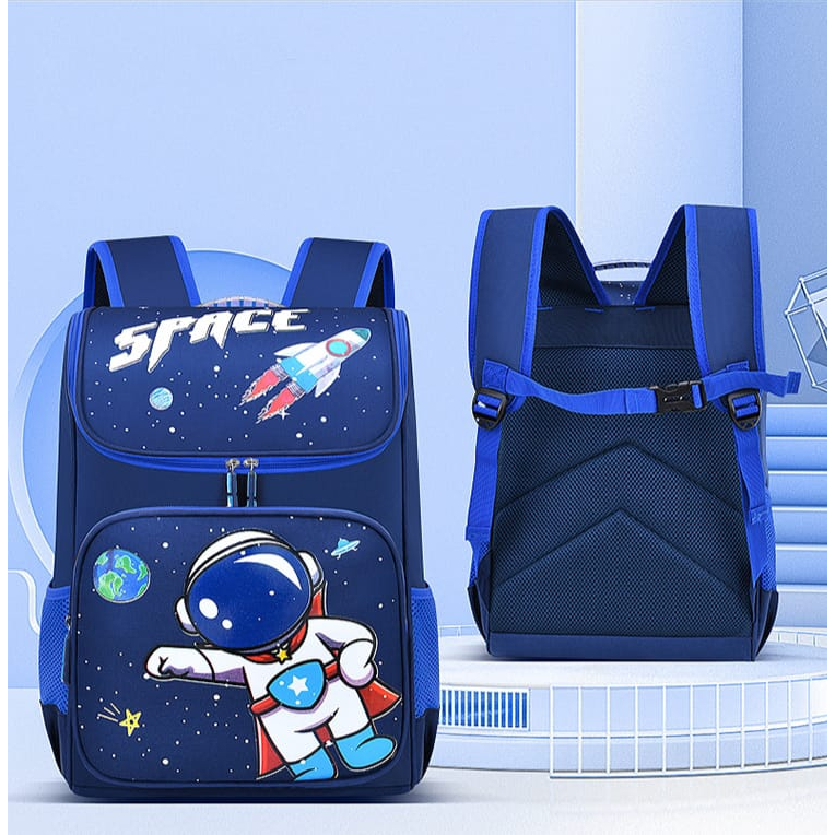 Tas Sekolah Anak SD Motif Astronot  Tas Anak Laki-laki Perempuan