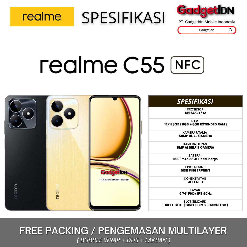 REALME C53 NFC 12/128GB (6GB + 6GB EXTENDED RAM) GARANSI RESMI REALME