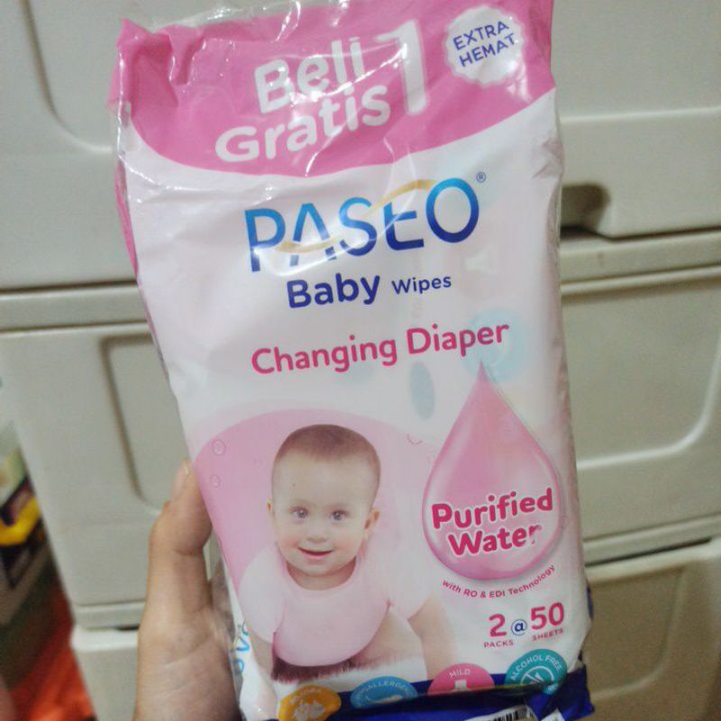 Paseo Mitu Baby wipes tissue tisu basah ganti popok 50 sheets lembar