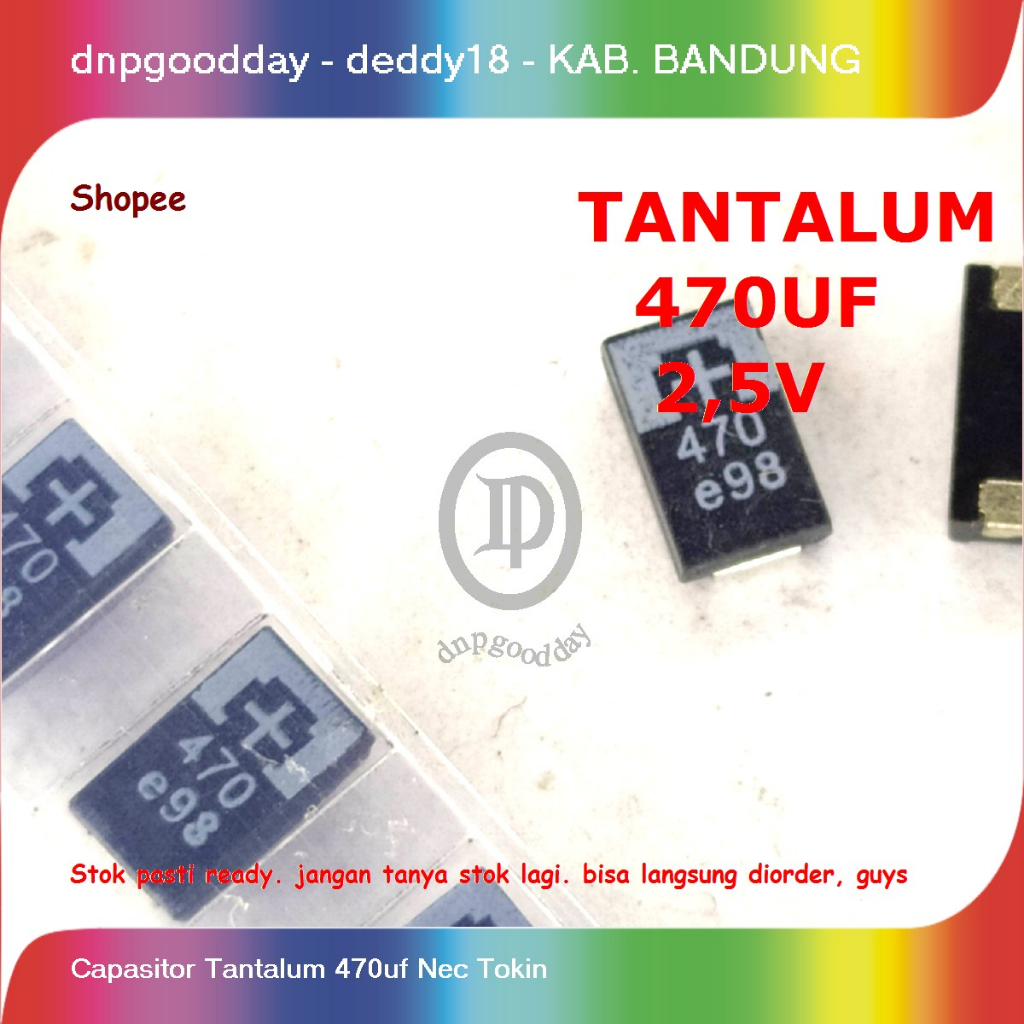 Capasitor Tantalum 470uf Nec Tokin