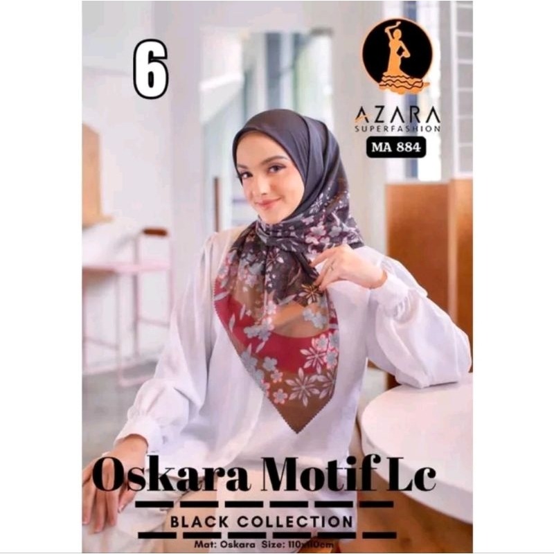 KHUSUS HITAM SEGI EMPAT VOAL MOTIF OSKARA MOTIF LACER CUT