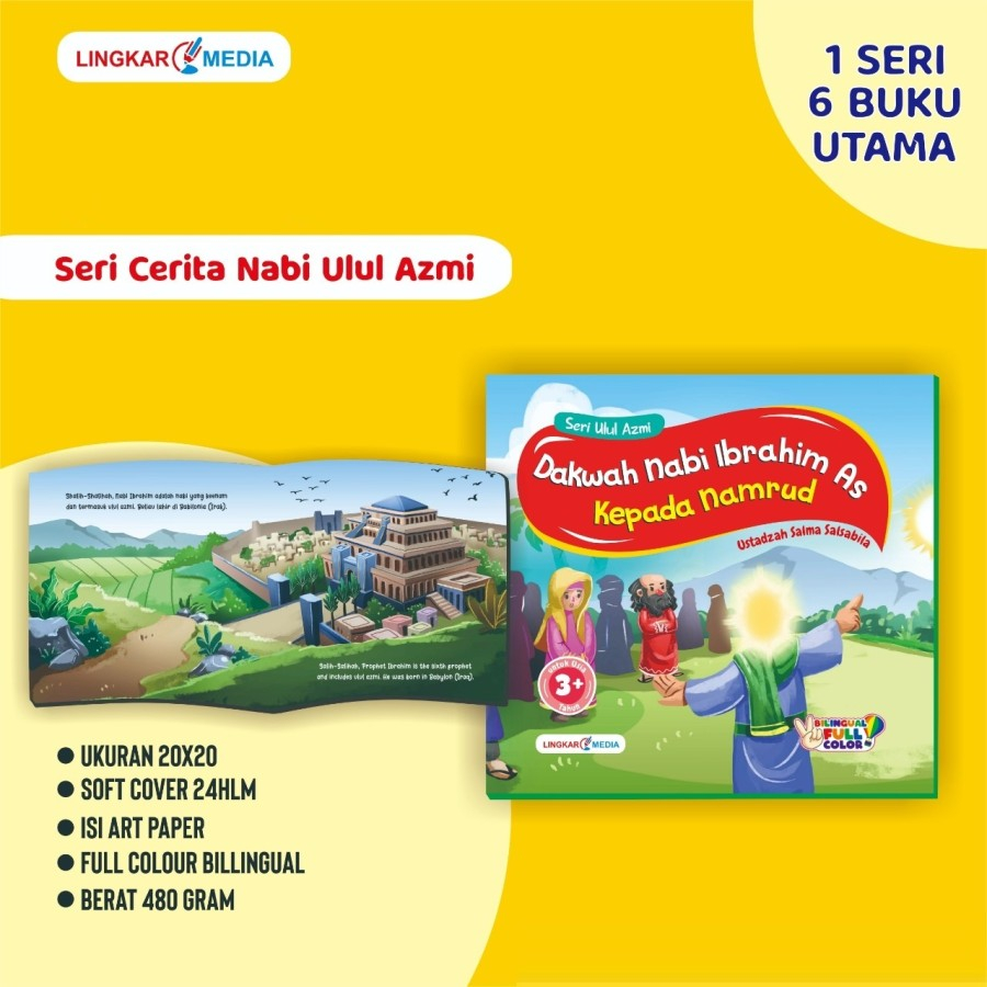 Cerita Anak Seri Nabi Ulul Azmi Bergambar Bilingual Dua Bahasa Lingkar Media LM