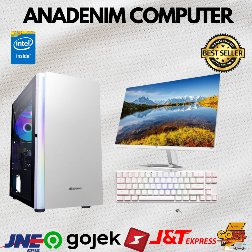 LENGKAP MONITOR  PC Rakitan i5 4590 II VGA  710 2 GBIIDDR 16 GB II SSD 240 GB II ANDIM