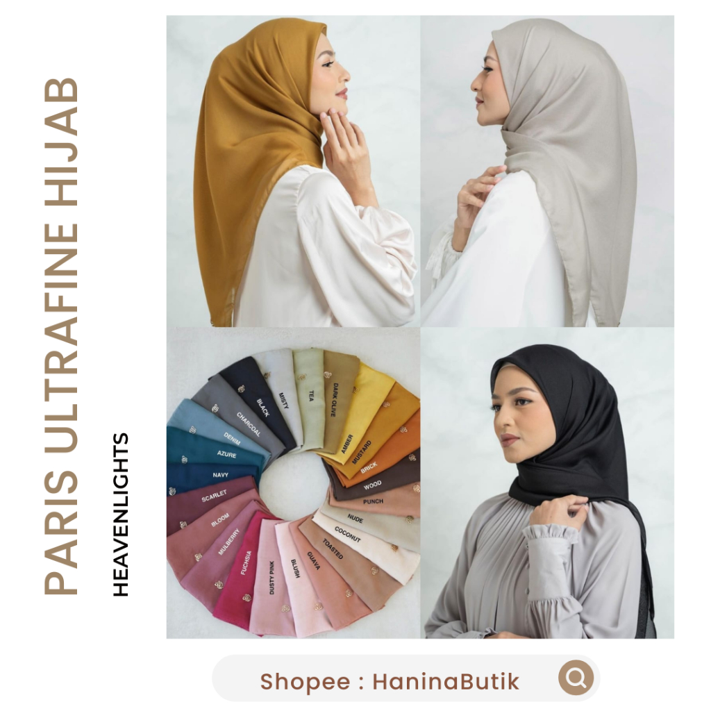 ULTRAFINE PARIS EYELASH by HEAVENLIGHTS | KERUDUNG WANITA HIJAB PARIS ULTRAFINE